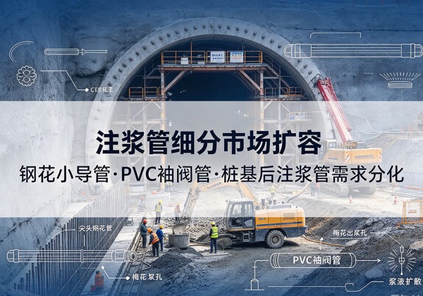 奉贤区注浆管细分市场扩容，隧道钢花小导管、PVC 袖阀管、桩基后注浆管需求分化